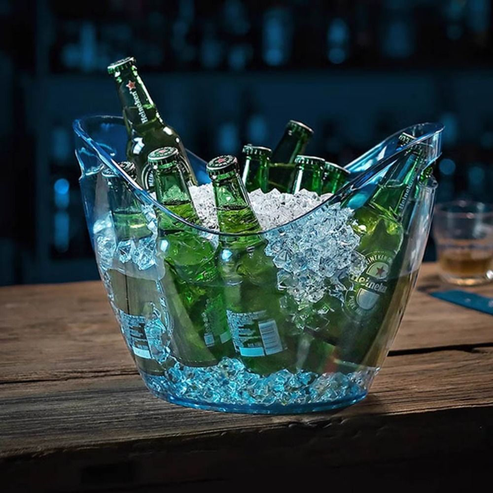 Wine Bottle Size - Durable 4/8/12L Transparent Ice Bucket Acrylic
