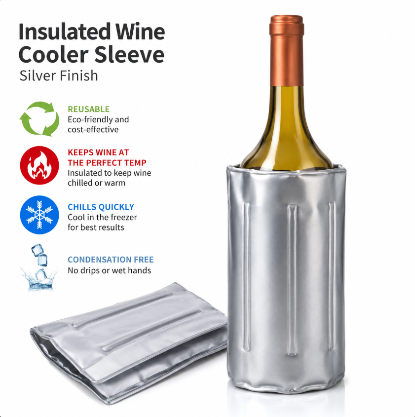 Rapid Ice Wine Bottle Cooler R - Wine Chiller Sleeve บทวิจารณ์และราคา