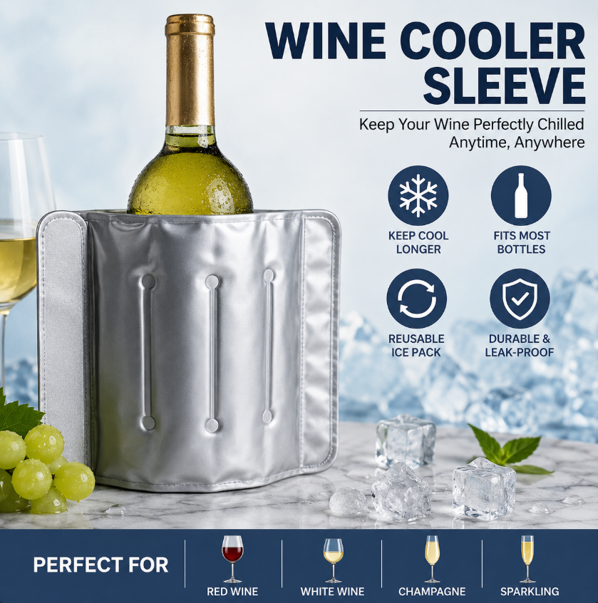 Rapid Ice Wine Bottle Cooler R - Wine Chiller Sleeve บทวิจารณ์และราคา