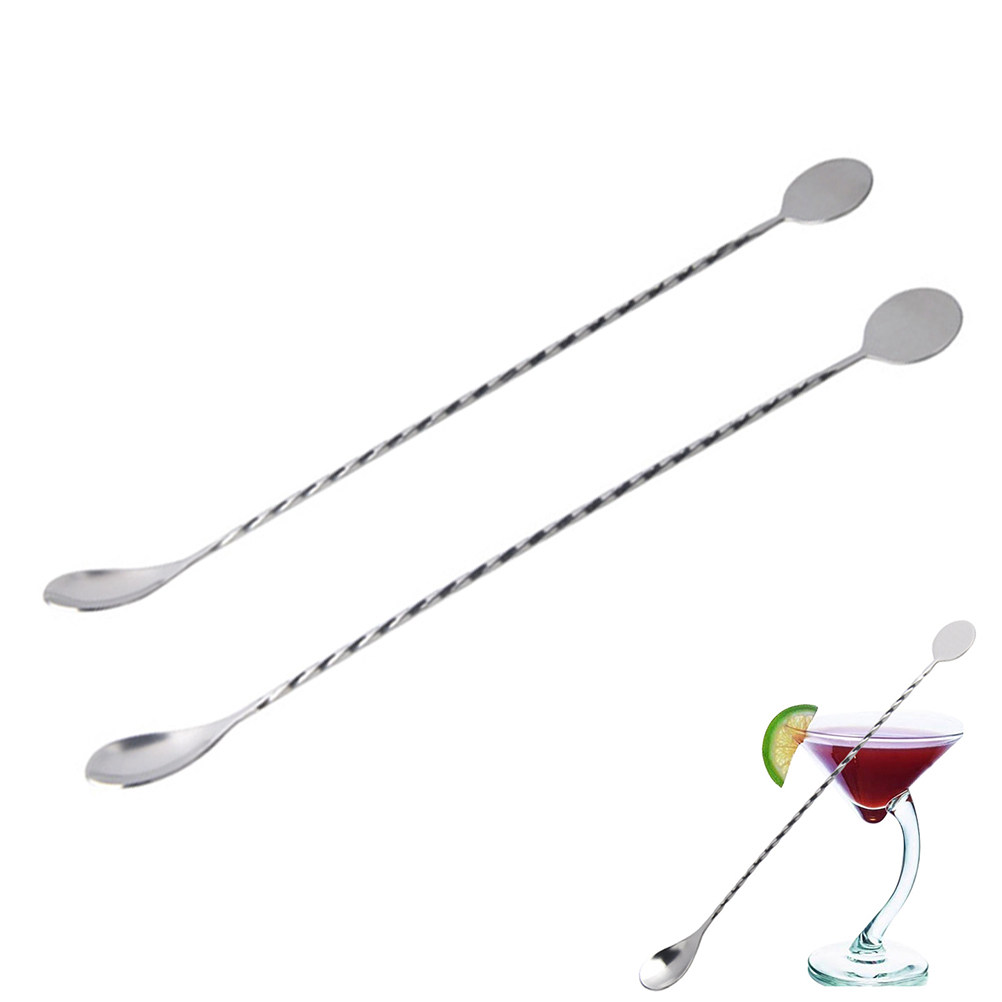 2Pcs Cocktail Bar Spoon Twiste - Bar Spoon Twisted บทวิจารณ์และราคา