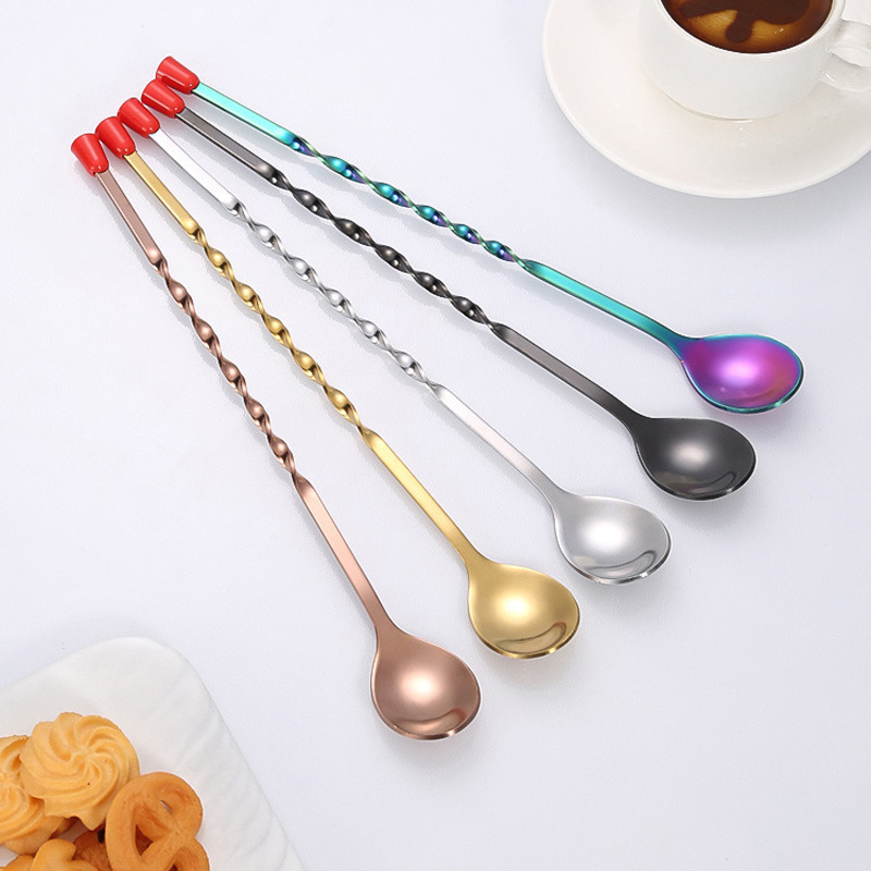 100Pcs/Lot Stainless Steel Twi - Bar Spoon Twisted บทวิจารณ์และราคา
