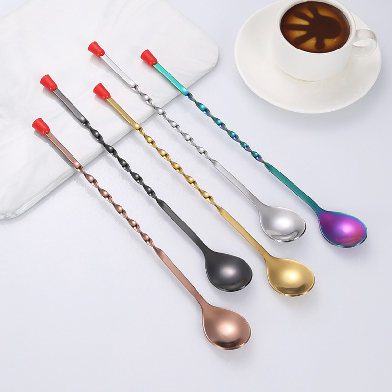 100Pcs/Lot Stainless Steel Twi - Bar Spoon Twisted บทวิจารณ์และราคา