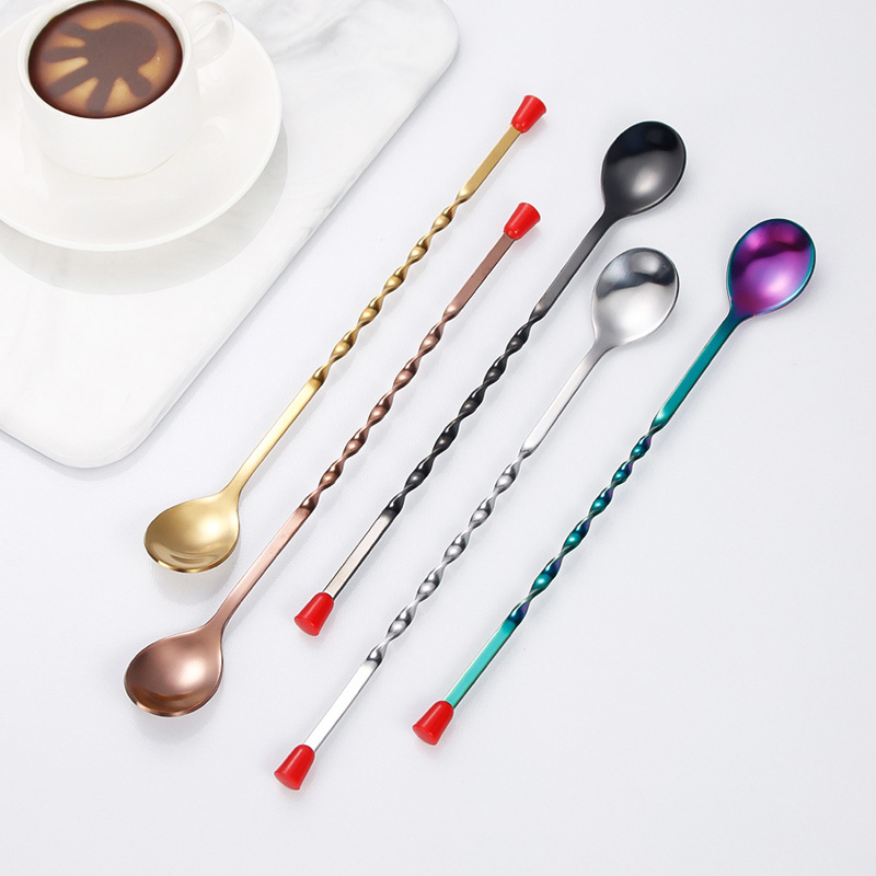100Pcs/Lot Stainless Steel Twi - Bar Spoon Twisted บทวิจารณ์และราคา