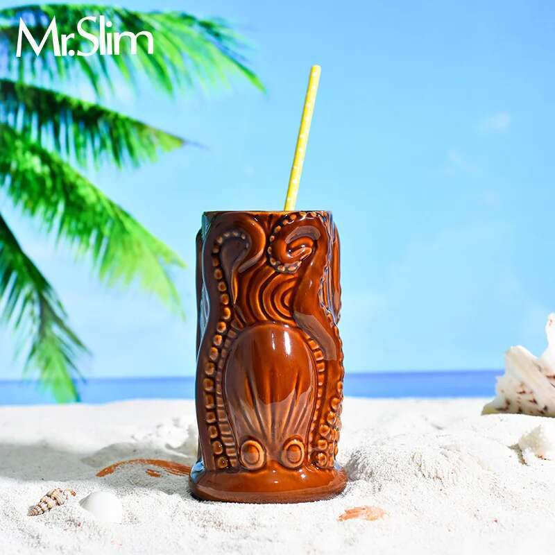TIKI Bar Cocktail Cup Hawaii T - Wine Beer Indian บทวิจารณ์และราคา