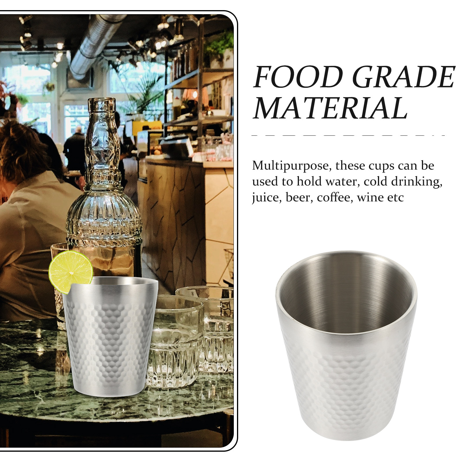 304 Stainless Steel Cups Reusa - Wine Beer Juice บทวิจารณ์และราคา