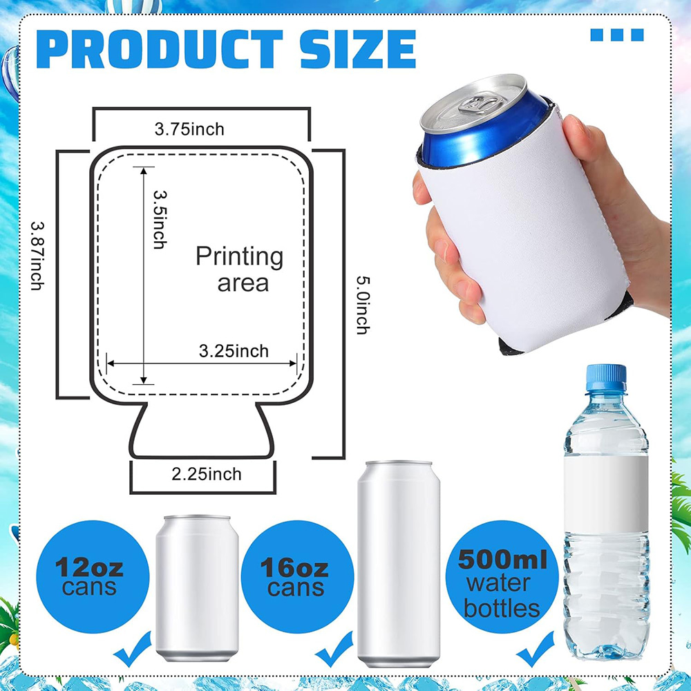 10-50 Pcs Blank Can Coolers Bu - Wine Chiller Sleeve บทวิจารณ์และราคา