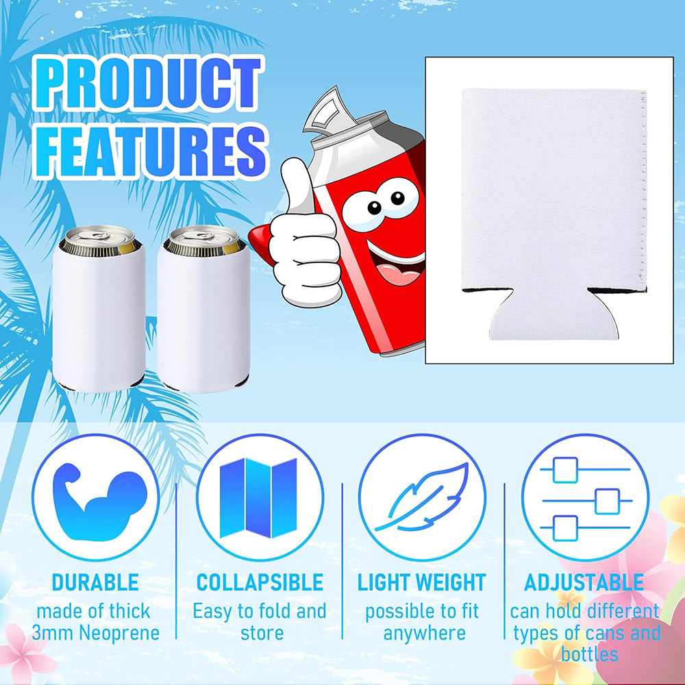 10-50 Pcs Blank Can Coolers Bu - Wine Chiller Sleeve บทวิจารณ์และราคา