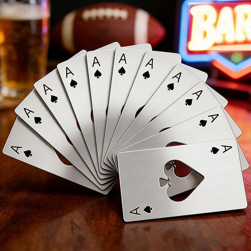 1pcs Playing Card Bottle Opene - Wine Bottle Size บทวิจารณ์และราคา