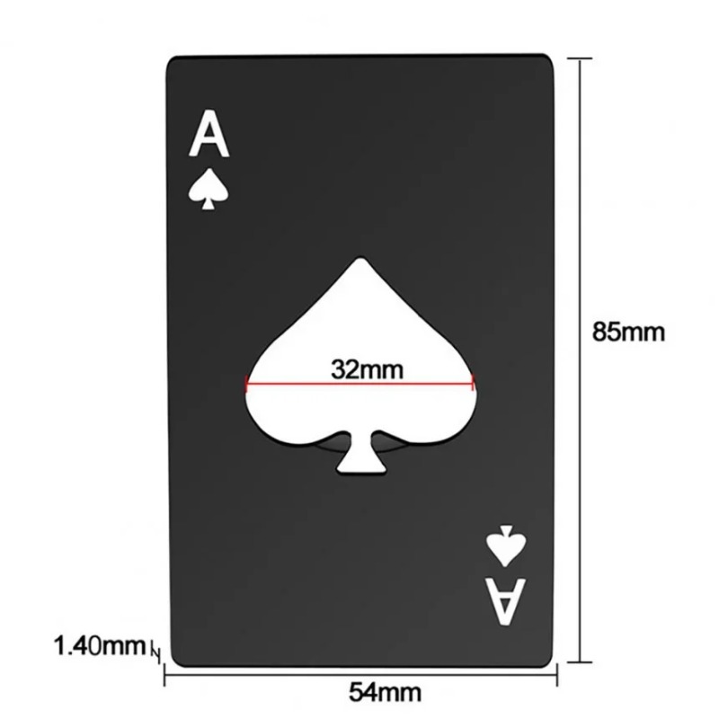1pcs Playing Card Bottle Opene - Wine Bottle Size บทวิจารณ์และราคา
