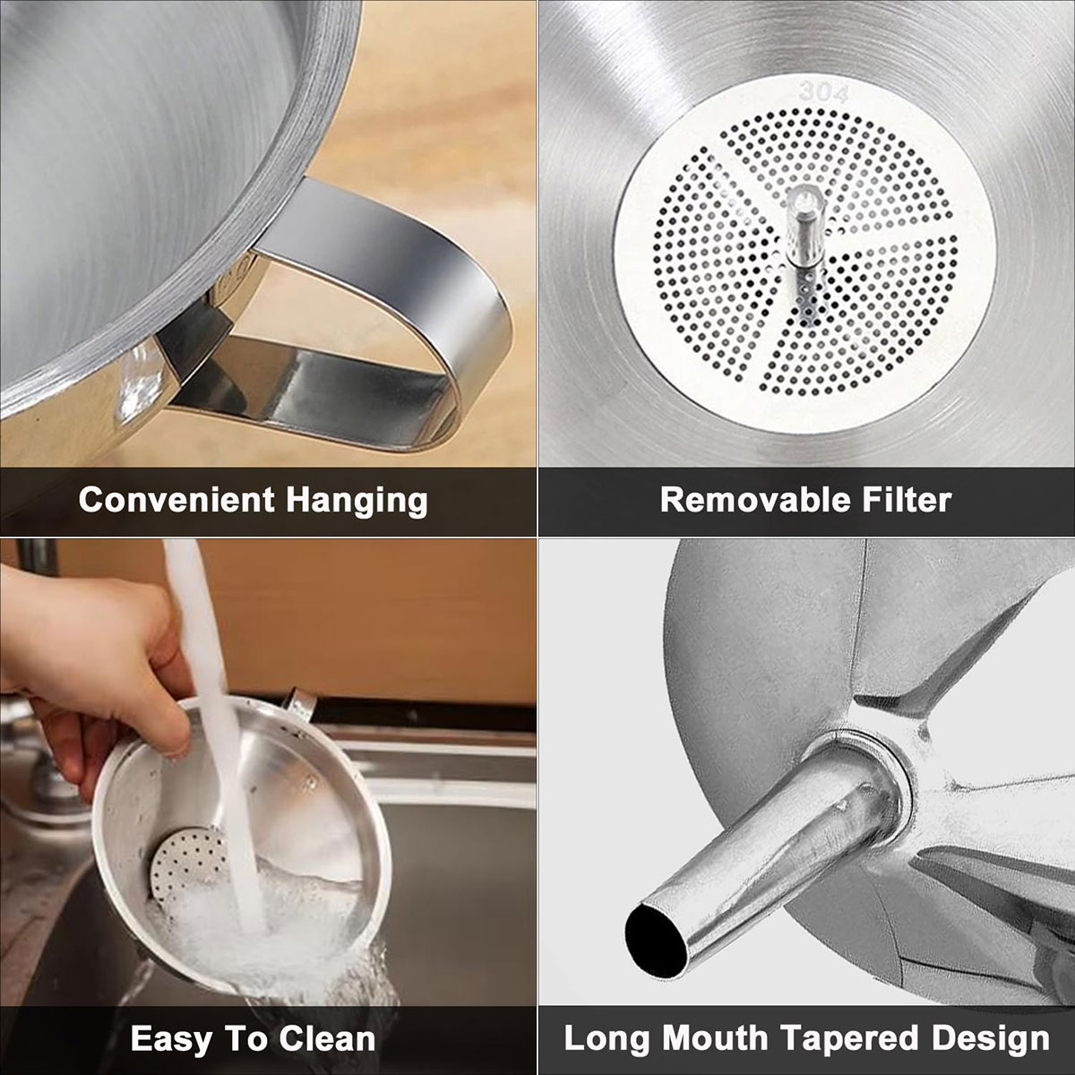 Stainless Steel Funnel Set Mul - Wine Bottle Size บทวิจารณ์และราคา