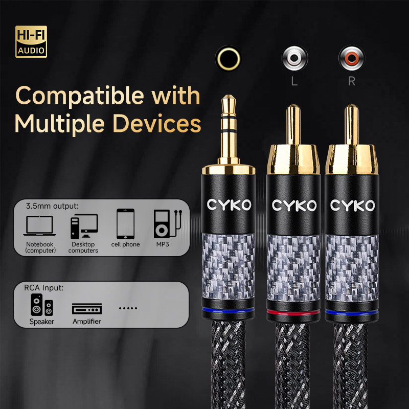 CYKO Hifi 6N OFC Audio Cable 3 - Wine Xo บทวิจารณ์และราคา