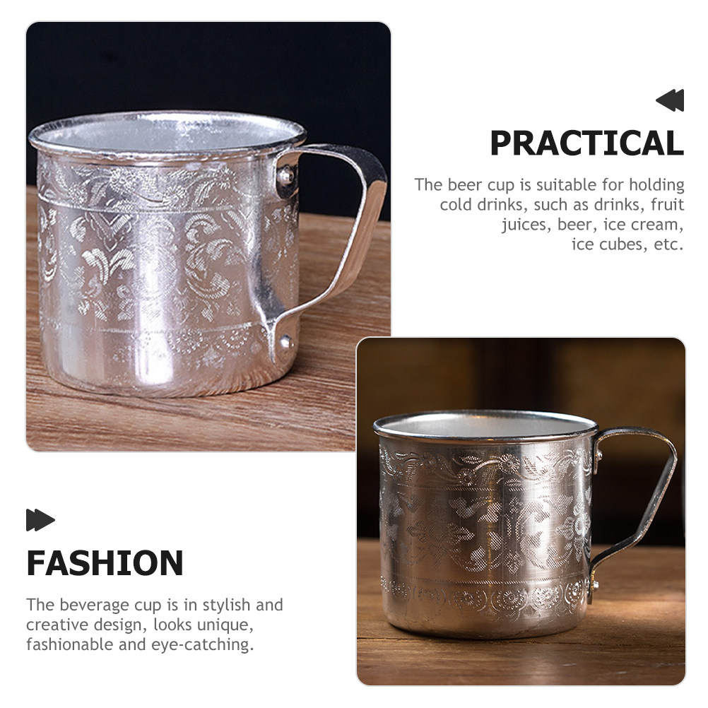Tin Cup for Beer Coffee Stylis - Wine Beer Juice บทวิจารณ์และราคา
