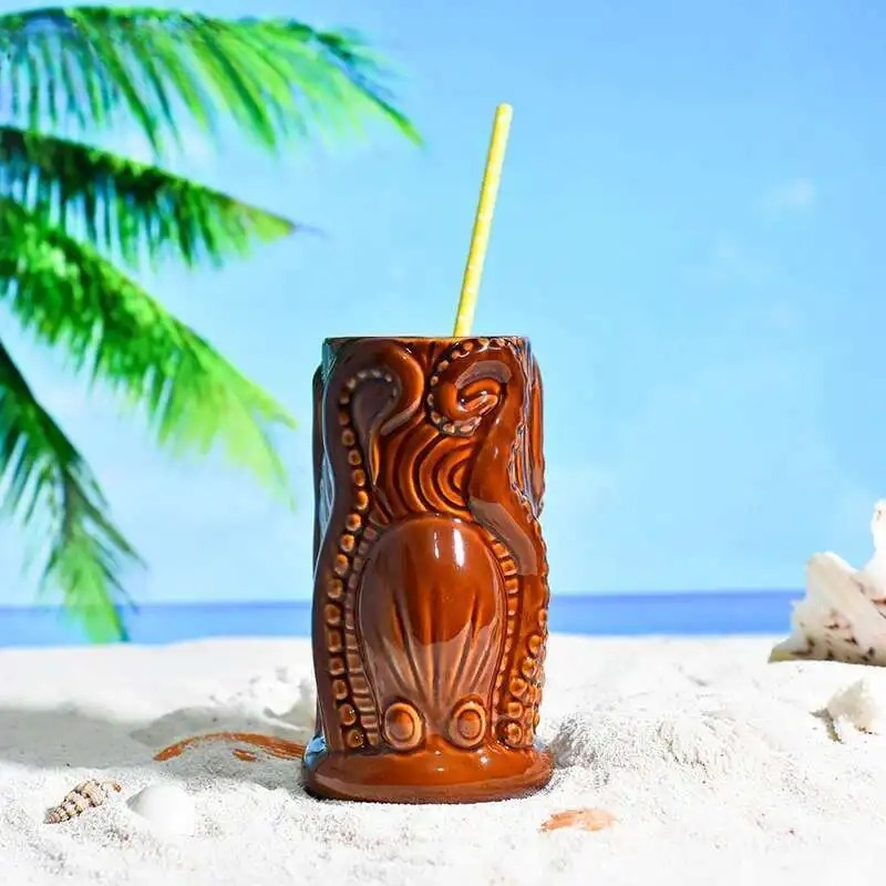 TIKI Bar Cocktail Cup Hawaii T - Wine Beer Indian บทวิจารณ์และราคา