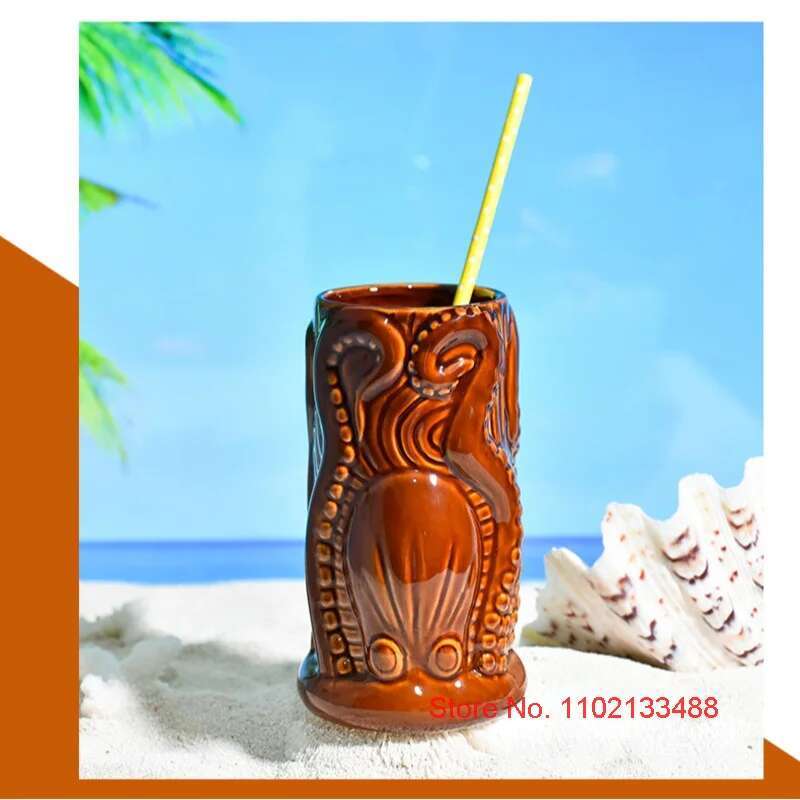 TIKI Bar Cocktail Cup Hawaii T - Wine Beer Indian บทวิจารณ์และราคา
