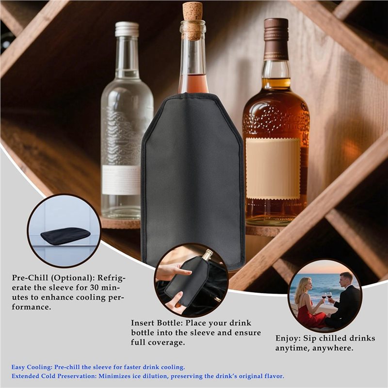 B-T 2X Wine Cooler Sleeve, Win - Wine Chiller Sleeve บทวิจารณ์และราคา