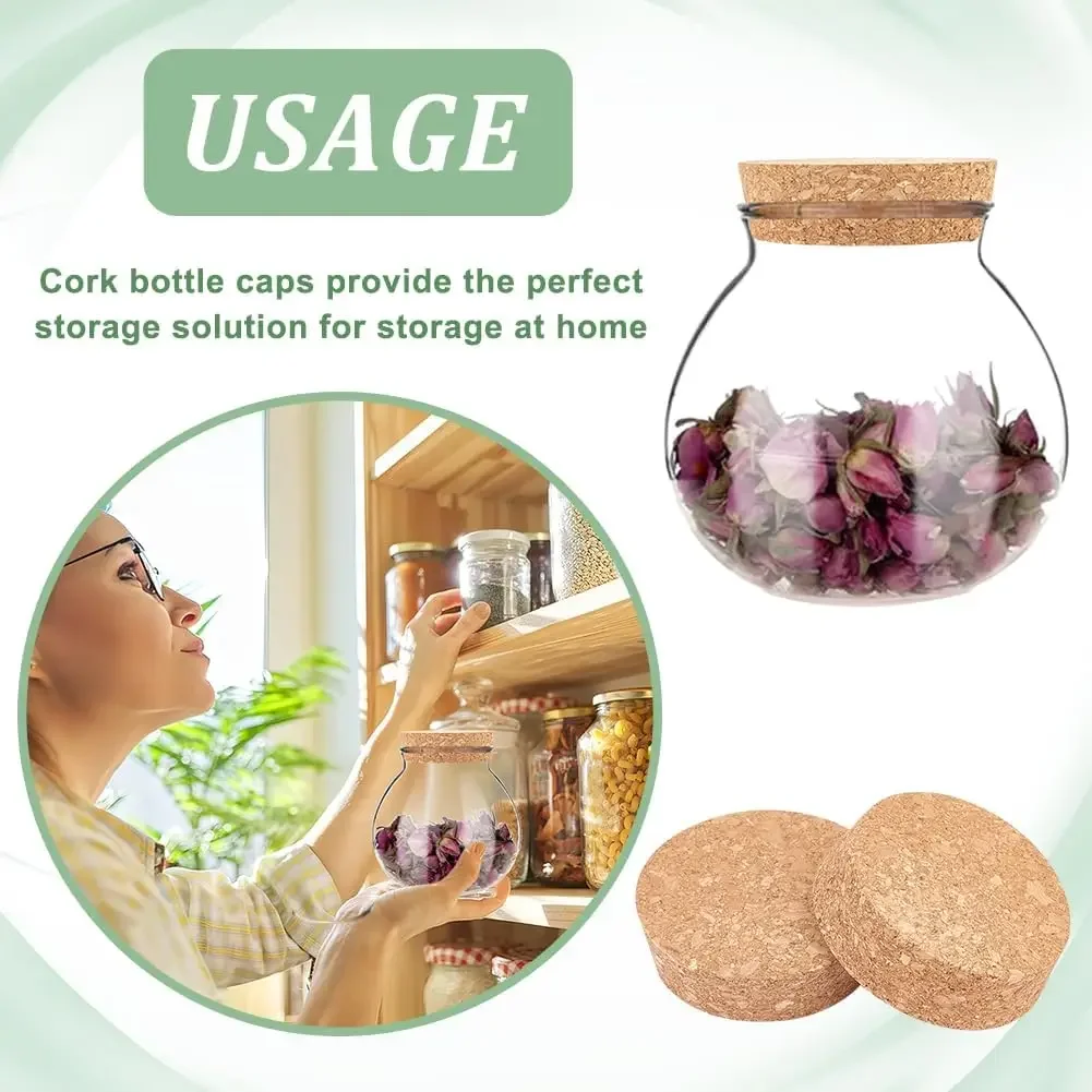 1-4Pcs Large Cork Stoppers for - Wine Bottle Size บทวิจารณ์และราคา