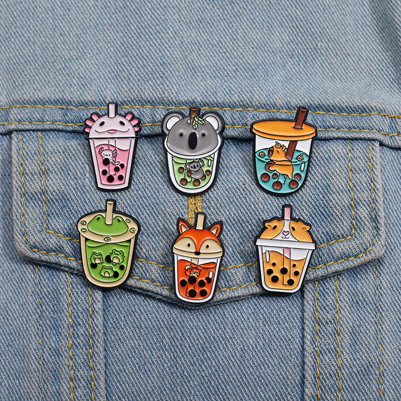 Cartoon Drink Brooch Animal Bu - Wine Beer Juice บทวิจารณ์และราคา