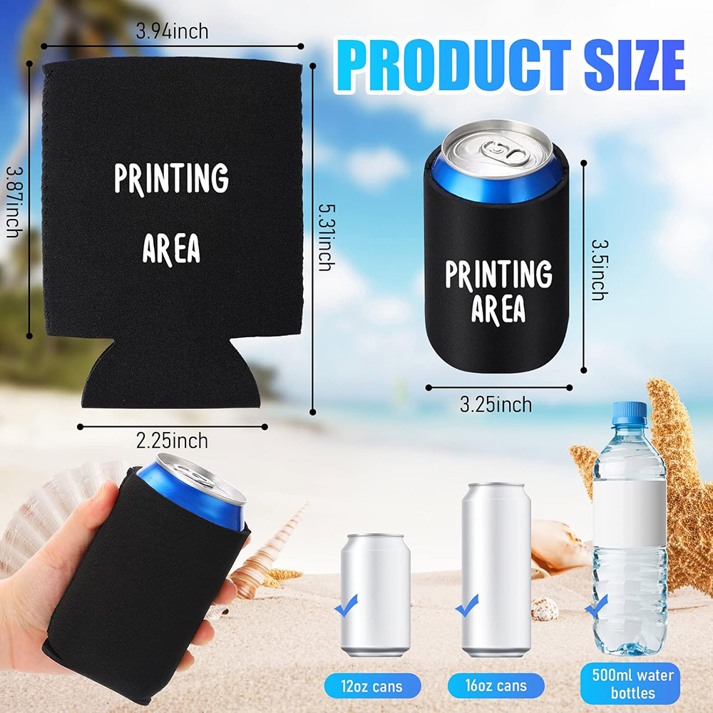 Multicolor Blank Beer Can Cool - Wine Chiller Sleeve บทวิจารณ์และราคา