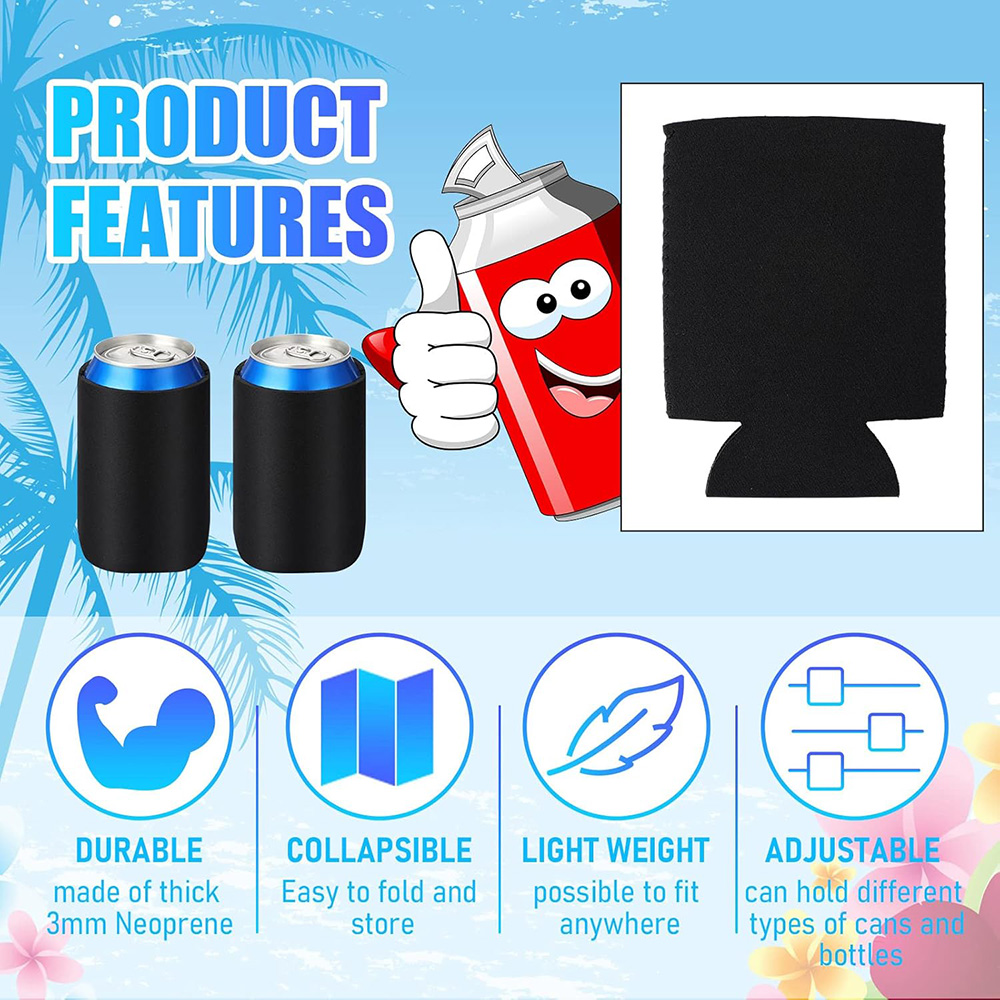 Multicolor Blank Beer Can Cool - Wine Chiller Sleeve บทวิจารณ์และราคา