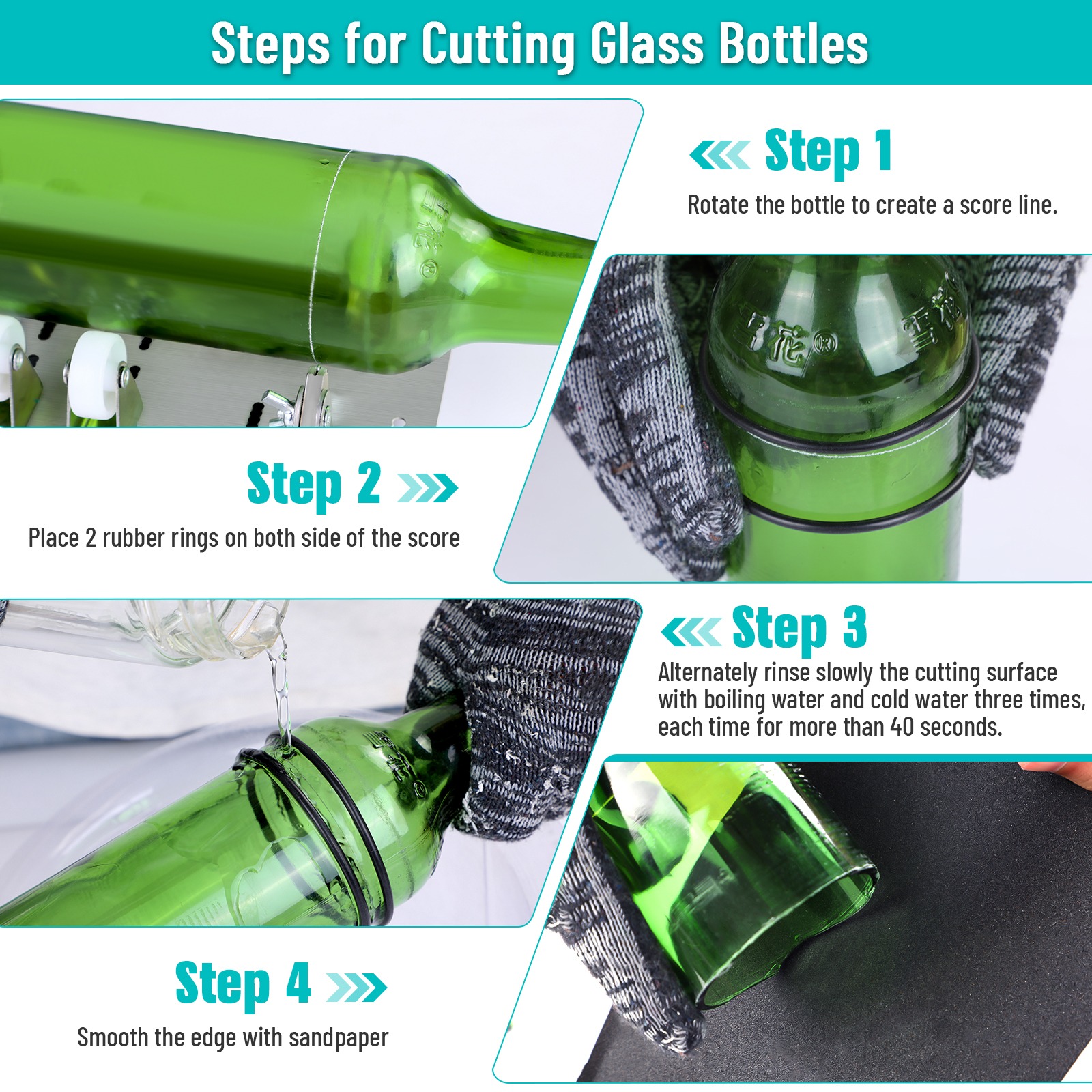 DIY Glass Bottle Cutter Adjust - Wine Bottle Size บทวิจารณ์และราคา